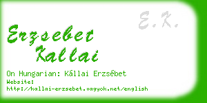 erzsebet kallai business card